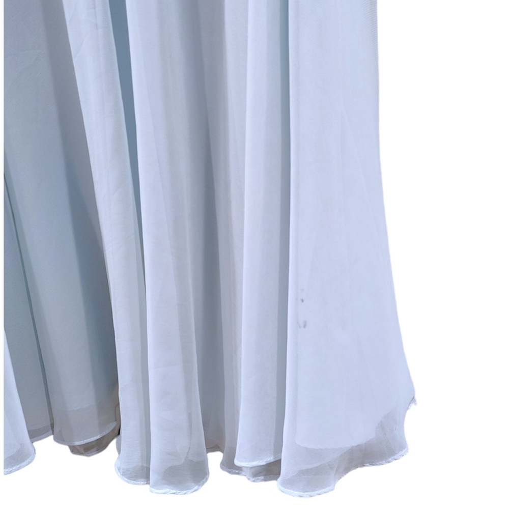 Vintage 1990s Ice Blue Beaded Short Sleeve Party Event Dress Women's Size Large - Picture 9 of 12